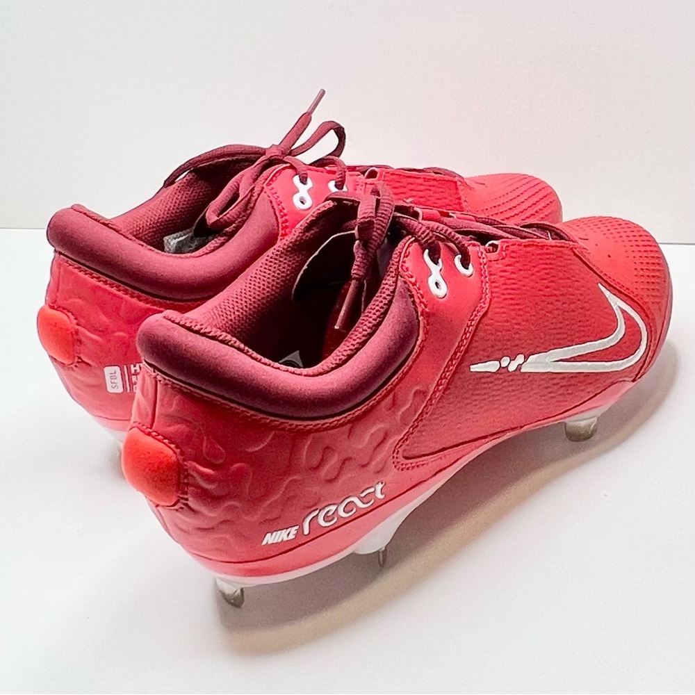 NEW Nike Women’s Hyperdiamond 4 Elite Softball Cleats Red Size 11.5 - Picture 8 of 14